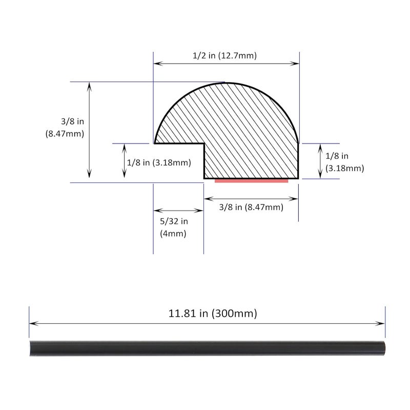 Tilingview 10-Pack Peel and Stick Tile Trim for Backsplash – 12" Self-Adhesive PVC Molding Edge, Decorative Pencil Tile Edging for Walls (Black) - Image 5